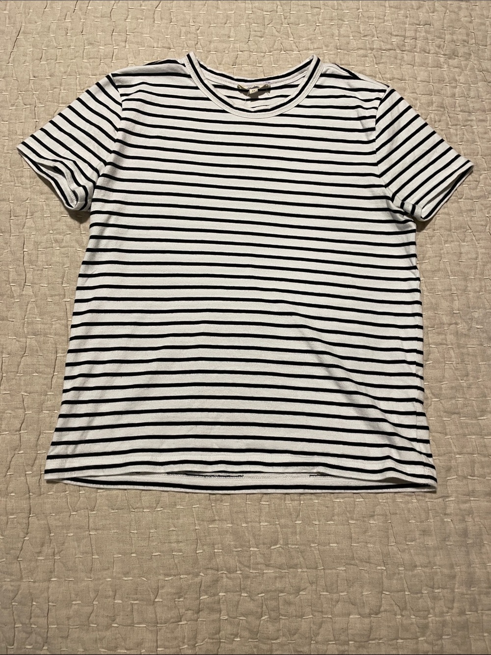Madewell Classic Black & White Striped Tee Size XS